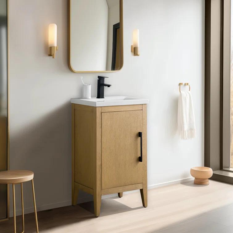 20'' Single Bathroom Vanity with Ceramic Top