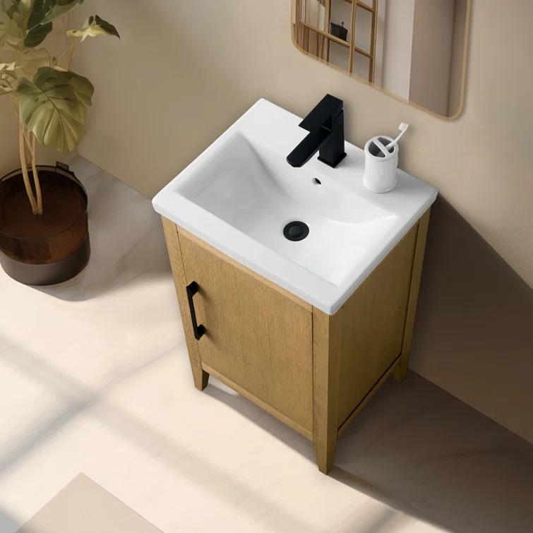 20'' Single Bathroom Vanity with Ceramic Top
