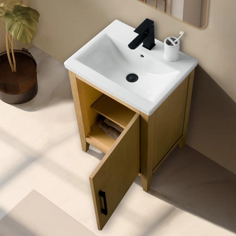 20'' Single Bathroom Vanity with Ceramic Top