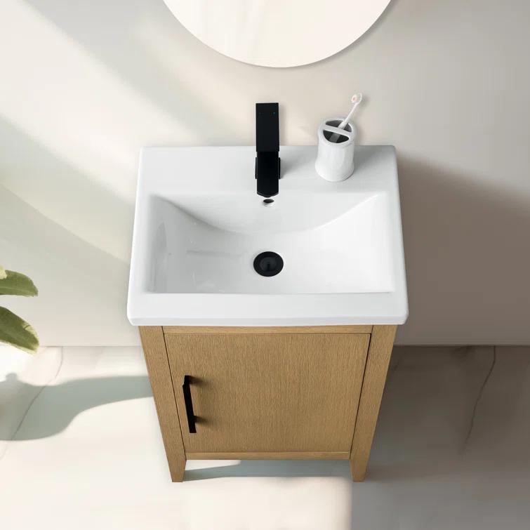 20'' Single Bathroom Vanity with Ceramic Top