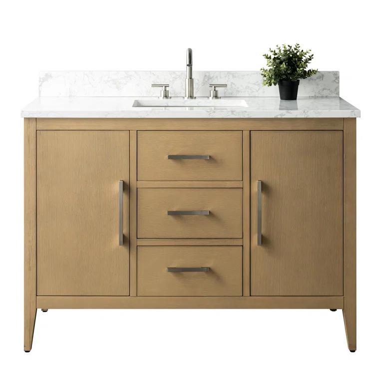 48'' Single Bathroom Vanity with Engineered Marble Top