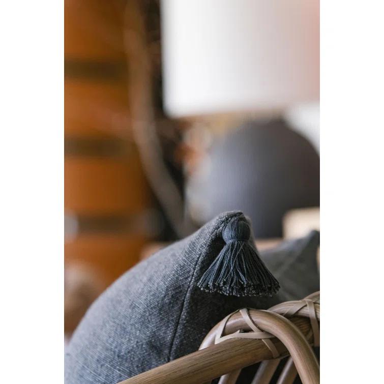James Cotton Oversized Throw by Pom Pom at Home - Ivory and Charcoal