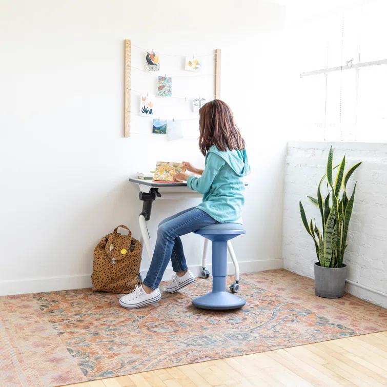 ECR4Kids ECR4Kids Sitwell Wobble Stool with Cushion, Adjustable Height, Active Seating