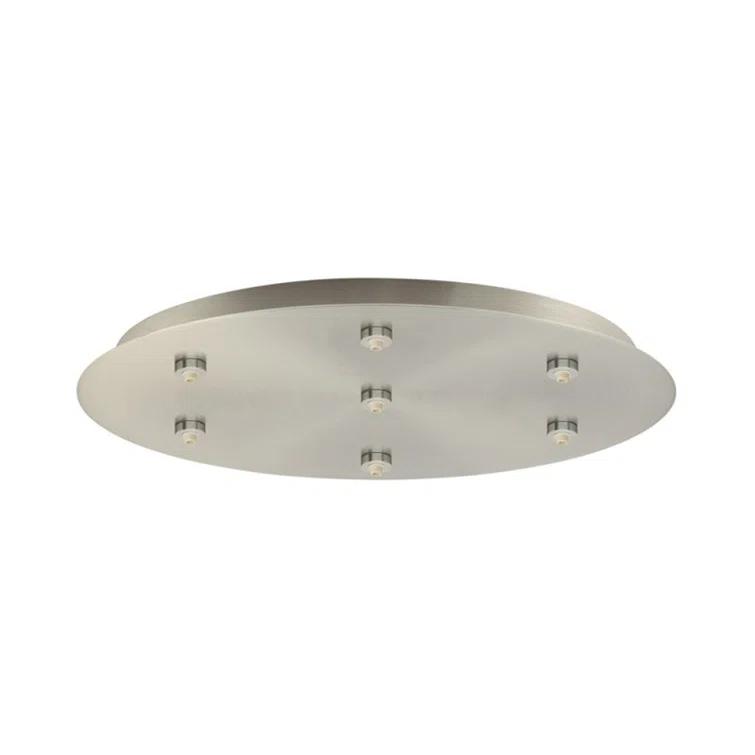 Gracie 7 - Light Satin Nickel Cluster Pendant