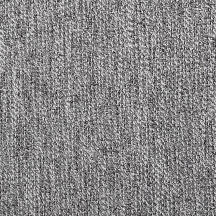Gray Fabric and Black Iron Slipper Accent Chair
