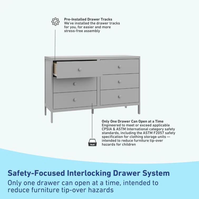 Graco Universal 6 Drawer Double Dresser