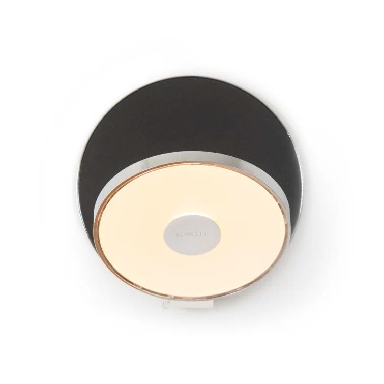 Gravy Single Light Aluminum Dimmable LED Plug-in Flush Mounted Sconce