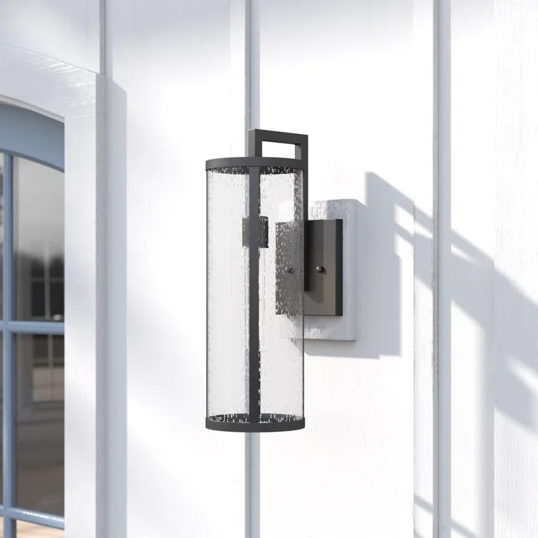Iriye Single Light Cylinder Outdoor Aluminum Wall Light