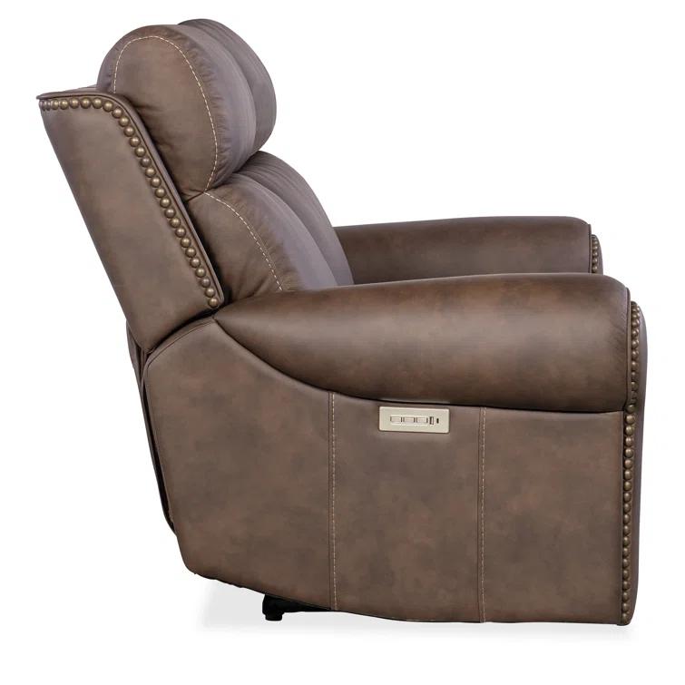 SS 66'' Leather Power Reclining Loveseat