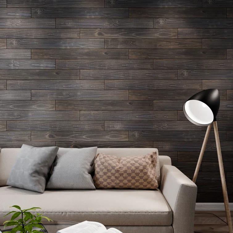 Thermo-Treated 1/4 in. x 5 in. x 4 ft. Barn Wood Wall Planks (10 sq. ft. 6-Pack)