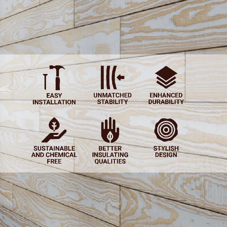 Thermo-Treated 1/4 in. x 5 in. x 4 ft. Barn Wood Wall Planks (10 sq. ft. 6-Pack)