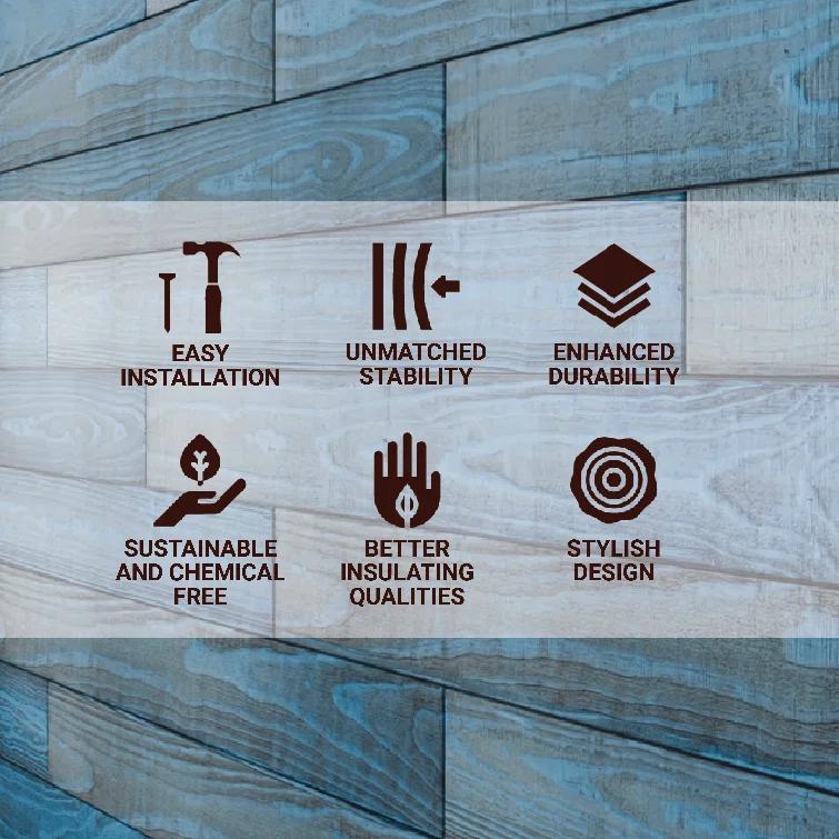 Thermo-Treated 1/4 in. x 5 in. x 4 ft. Barn Wood Wall Planks (10 sq. ft. 6-Pack)