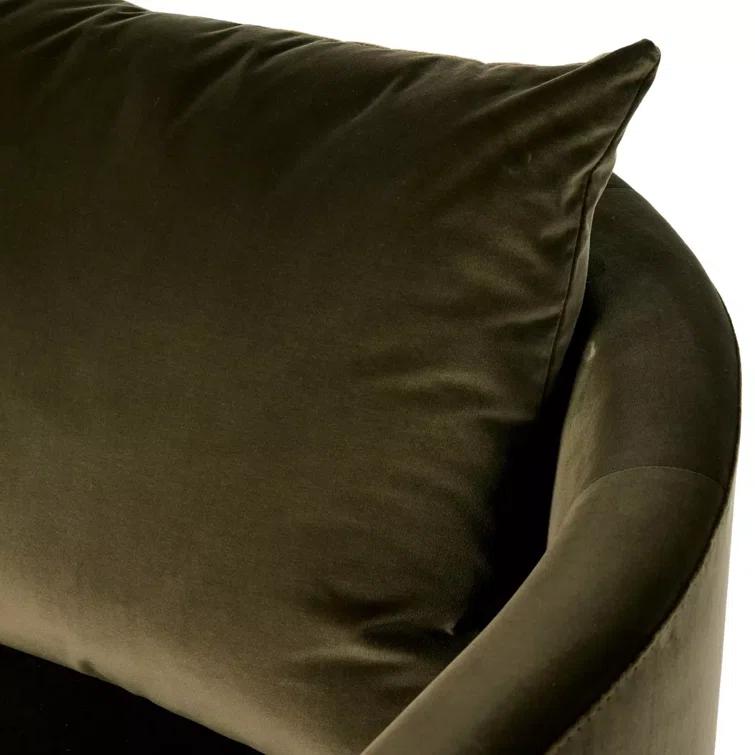 Surrey Olive Green Cotton and Polyester Swivel Chaise Lounge