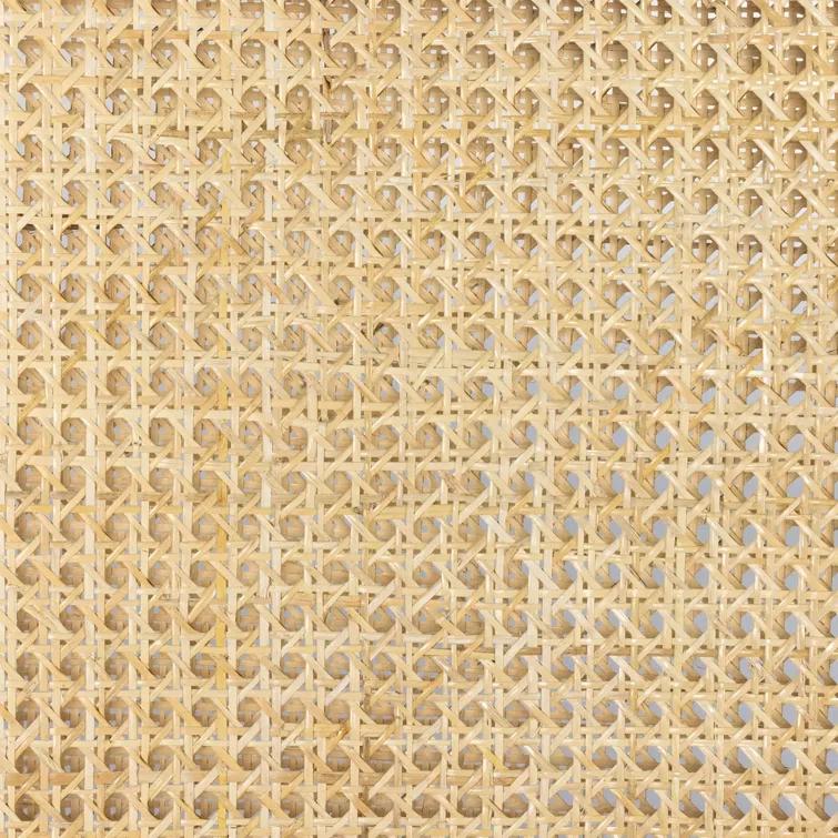 Antonia High-Back Linen & Cane Side Chair in Toasted Parawood