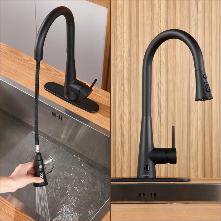 Willow 1.8 GPM Single Handle Pull Down Sprayer Kitchen Faucet with Touchless Sensor