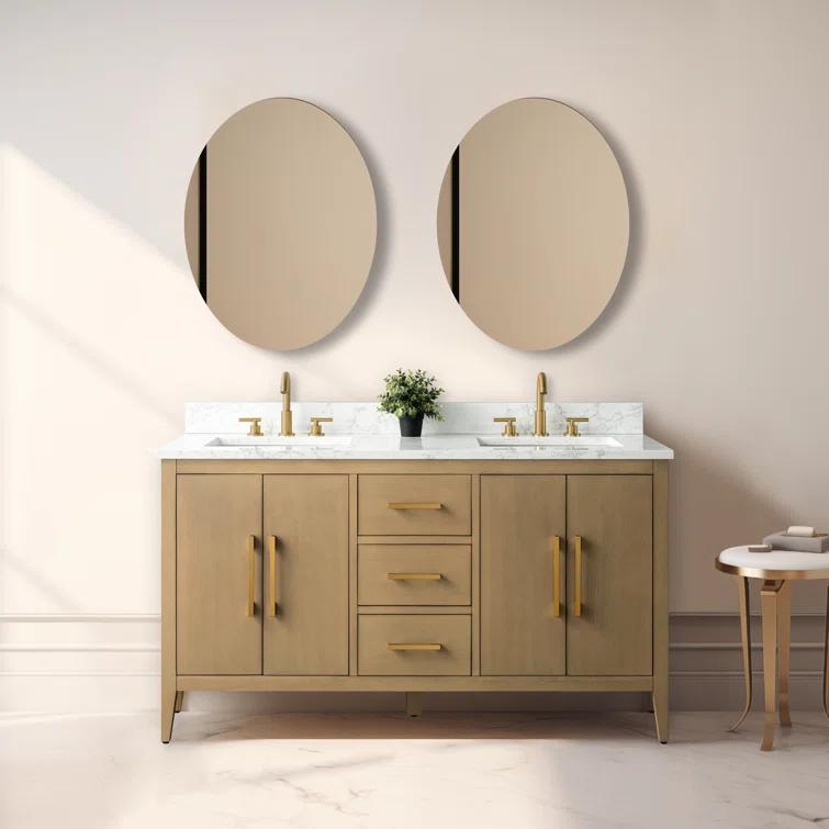 60" Double Bathroom Vanity Set