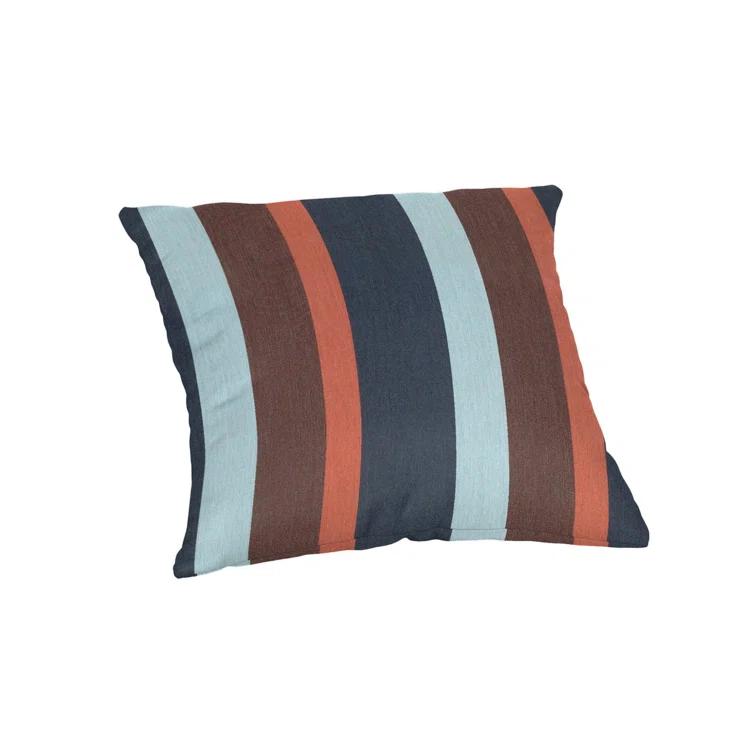 Casual Cushion Stripe Sunbrella Fabric Indoor/Outdoor Square Throw Pillow