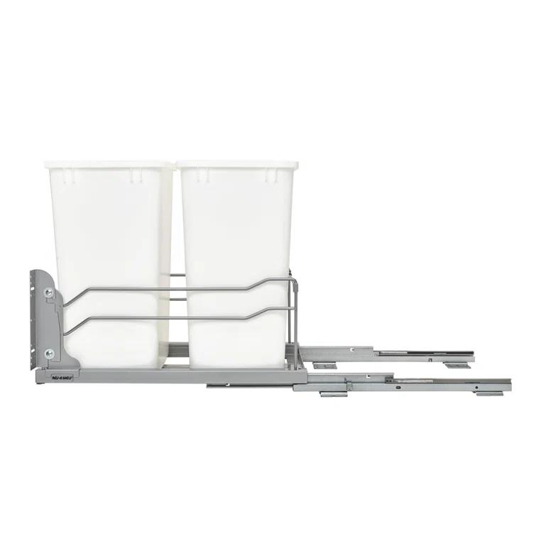 Rev-A-Shelf Double Pull Out Trash Can 35 Qt with Soft-Close
