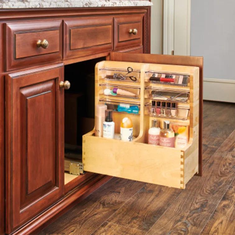 Rev-A-Shelf Rev-A-Shelf Wood Vanity Base Cabinet Organizer w/ Soft-Close