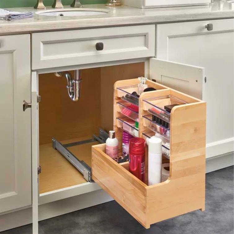 Rev-A-Shelf Rev-A-Shelf Wood Vanity Base Cabinet Organizer w/ Soft-Close