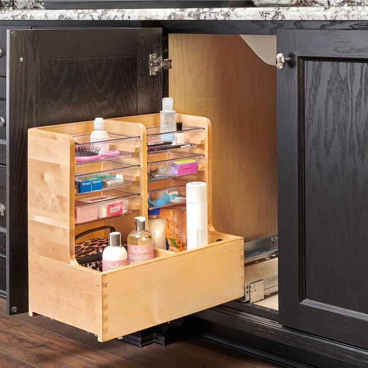 Rev-A-Shelf Rev-A-Shelf Wood Vanity Base Cabinet Organizer w/ Soft-Close