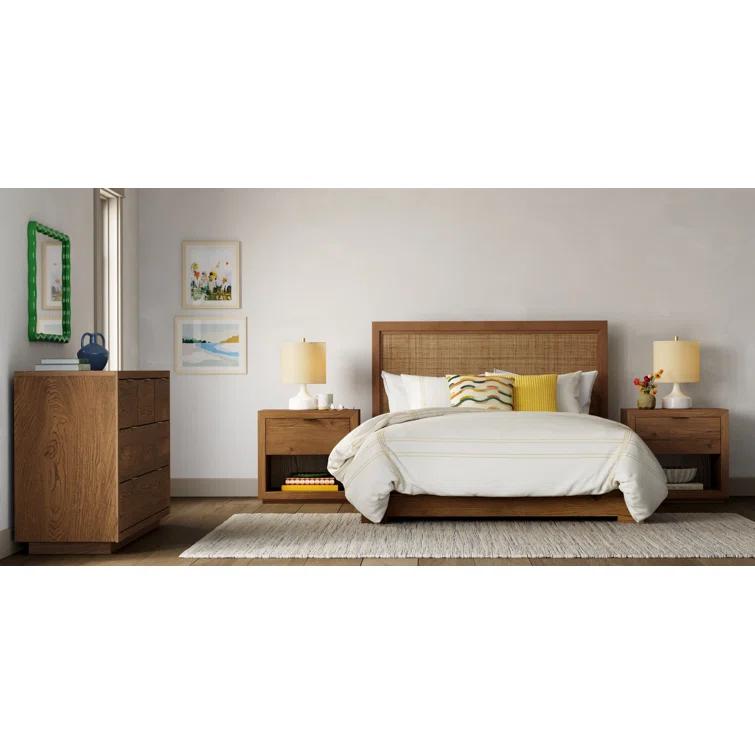 Allurine Wood Wavy Wall Mirror