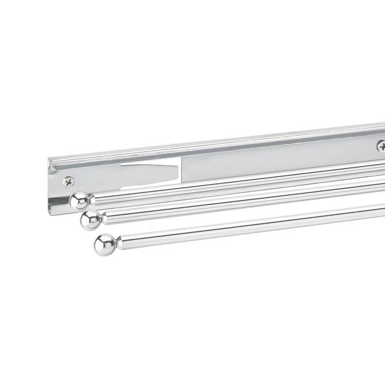 Rev-A-Shelf Rev-A-Shelf Pullout Dish Towel Bar Under Kitchen Cabinet 3 Prong, White 563-47 C