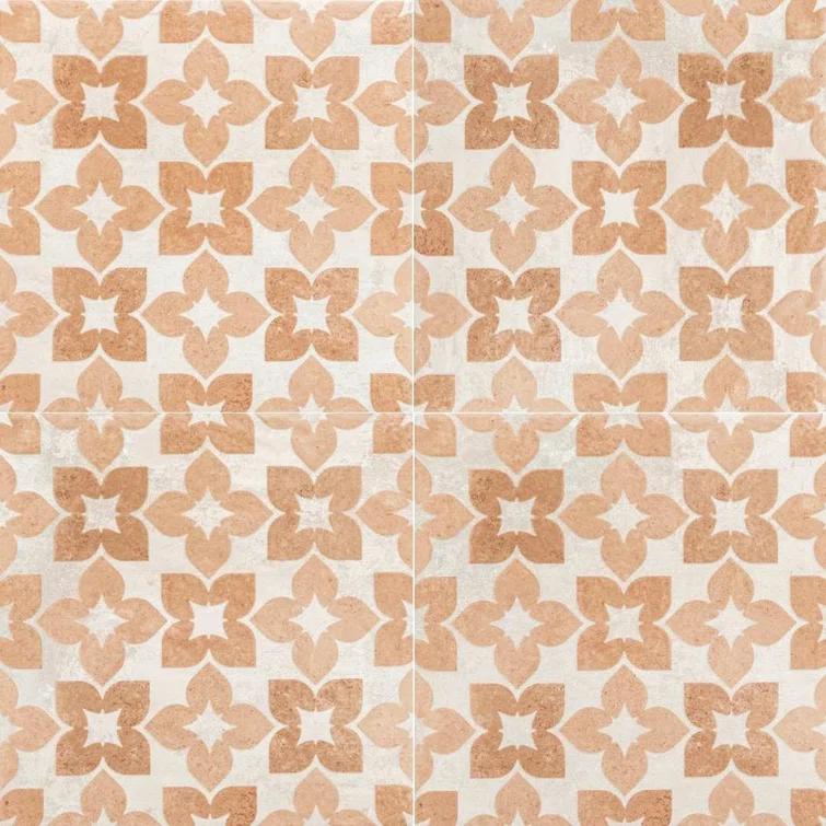 Phlox 8" x 8" Porcelain Patterned Wall & Floor Tile