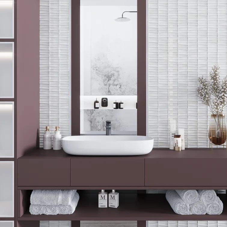 1" x 3" Glass Brick Joint Mosaic Wall and Floor Tile