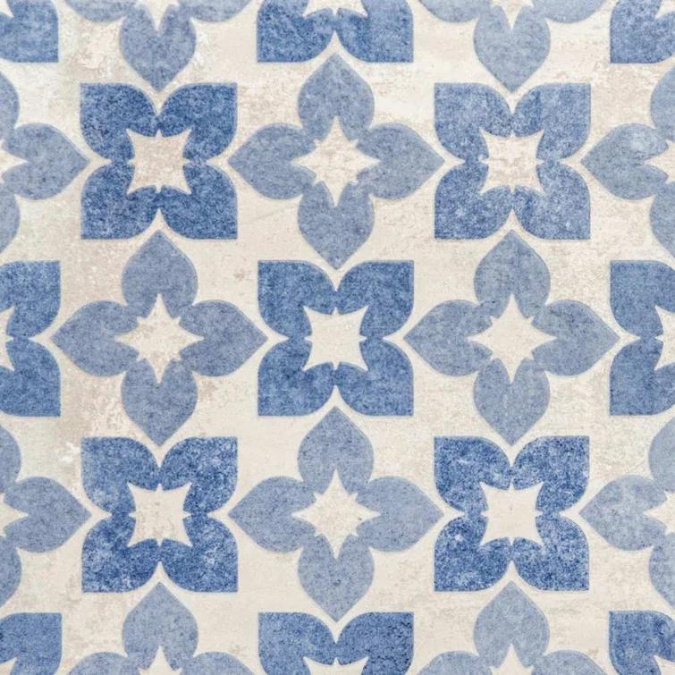 Phlox 8" x 8" Porcelain Patterned Wall & Floor Tile