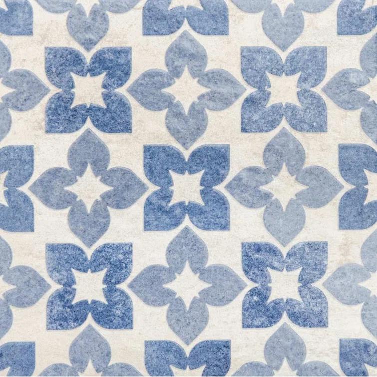 Phlox 8" x 8" Porcelain Patterned Wall & Floor Tile