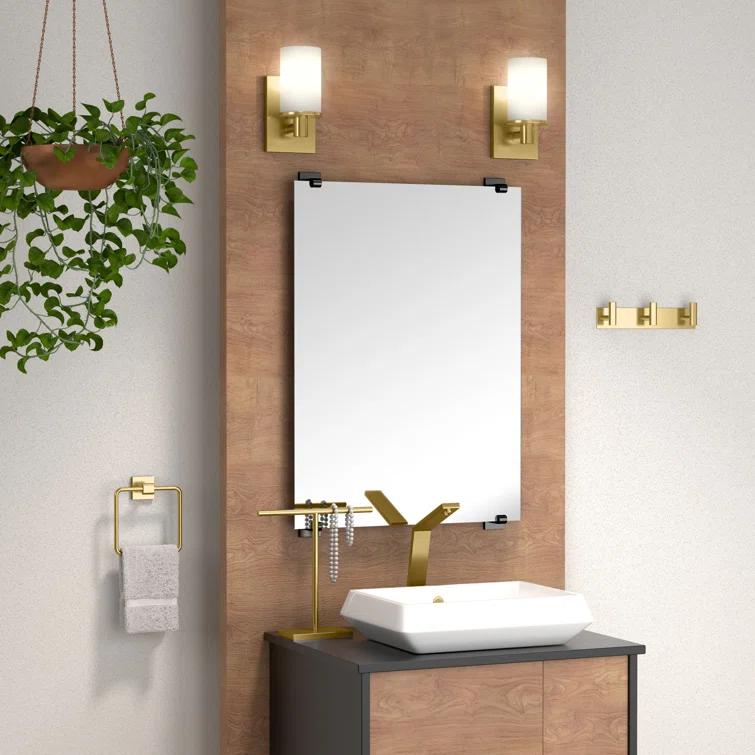 Freestanding Countertop Hand Towel Holder | 11.13"H x 10.50"W Weighted Base Towel Rack Stand