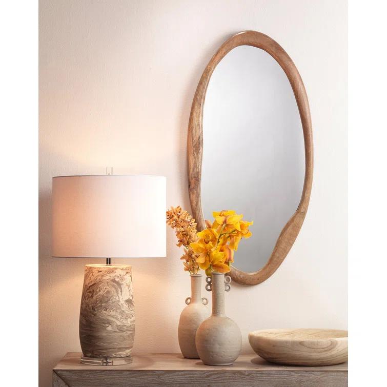 Hidden Hills Oval Mirror - Brown
