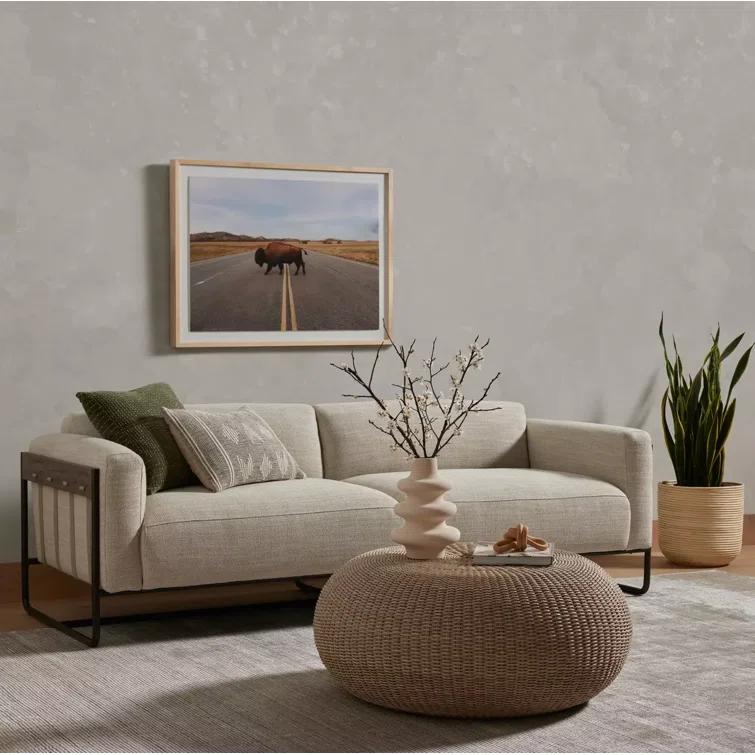 Round Rattan Round Coffee Table (36")