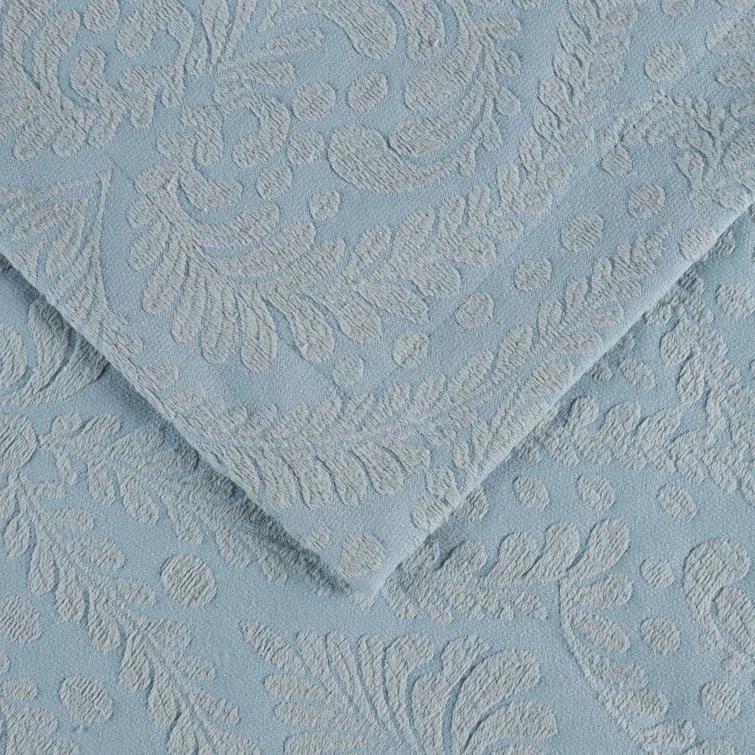 Aspen Floral Scalloped Edge Cotton Blend Coverlet / Bedspread Set