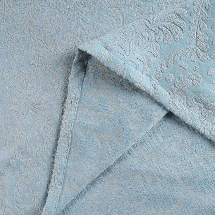 Aspen Floral Scalloped Edge Cotton Blend Coverlet / Bedspread Set