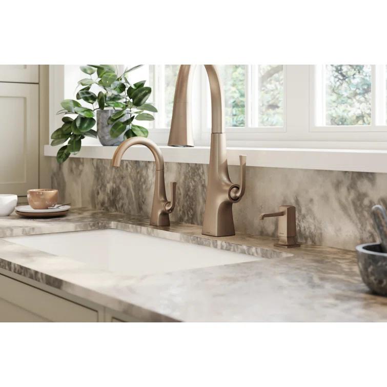 Kohler Crue Single Handle Pull Down Kitchen Faucet with Three-Function Pull Down Sprayer