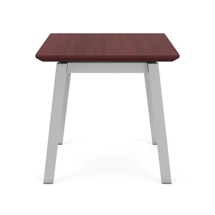 Newport Waiting Reception End Table Metal Frame 20x20" High Pressure Laminate Top