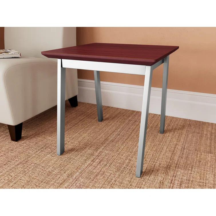 Newport Waiting Reception End Table Metal Frame 20x20" High Pressure Laminate Top