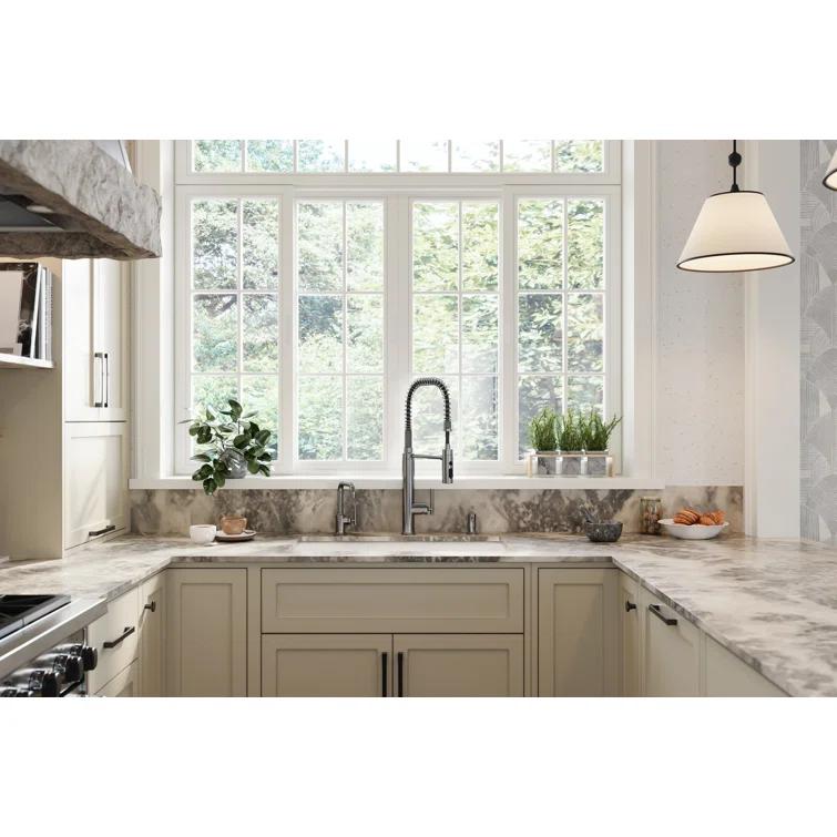 Kohler Purist® Single Handle Semi-Professional Pre-Rinse Kitchen Faucet with Pull Down Sprayer