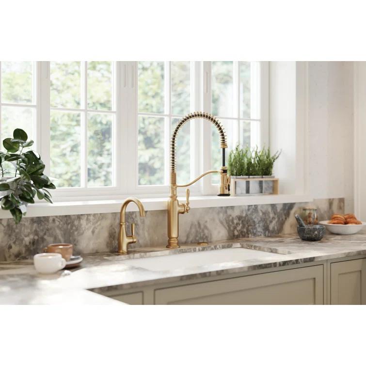 Kohler Tournant® Single Handle Semi-Professional Pre-Rinse Kitchen Faucet with Three-Function Pull Down Sprayer