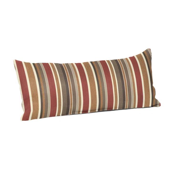 Casual Cushion Stripe Sunbrella Fabric Indoor/Outdoor Lumbar Pillow