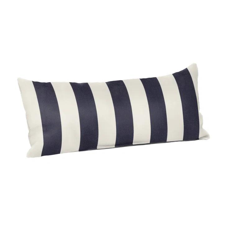 Casual Cushion Stripe Sunbrella Fabric Indoor/Outdoor Lumbar Pillow