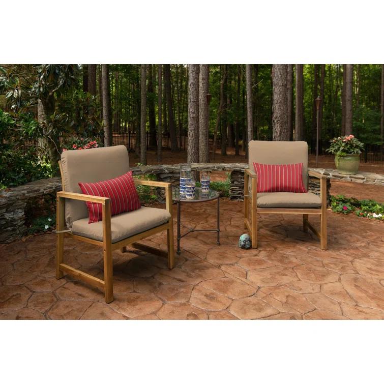 Casual Cushion Stripe Sunbrella Fabric Indoor/Outdoor Lumbar Pillow