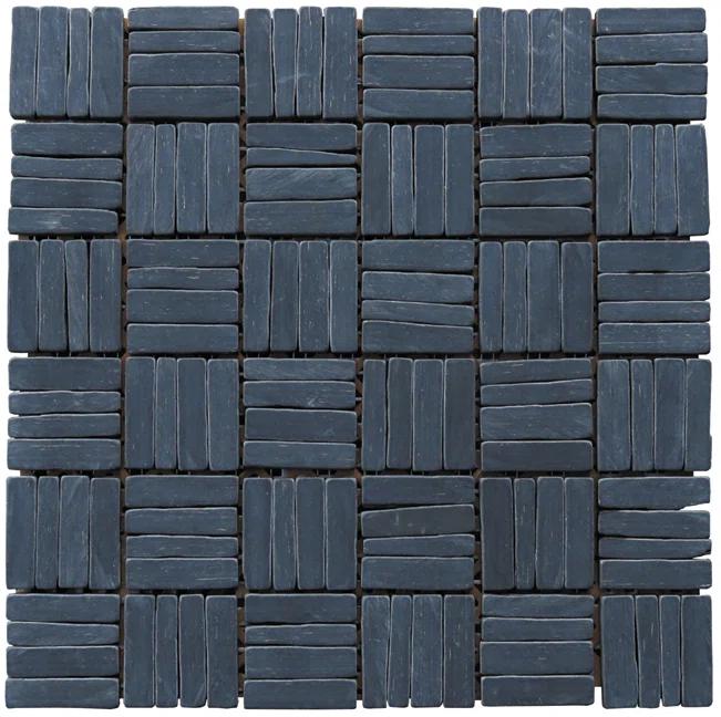 Landscape Wonder 0.75" x 2" Natural Stone Grid Mosaic Wall & Floor Tile