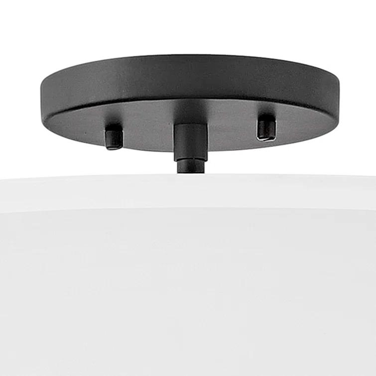 Graham Four-Light Semi-Flush Mount Ceiling Light w/ Faux Parchment Shades