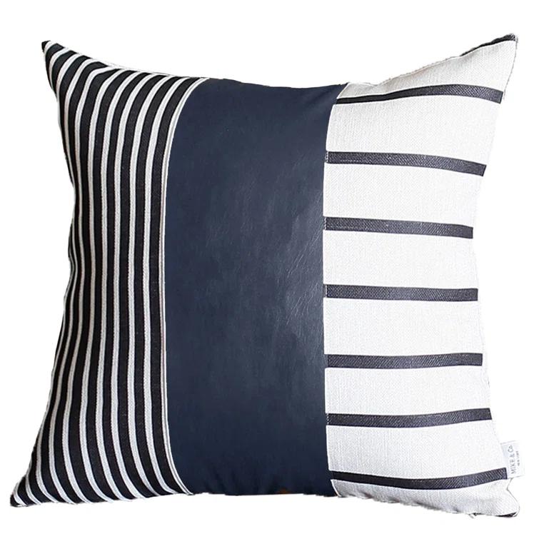 Faux Leather Throw Pillow Cover (Set of 4)