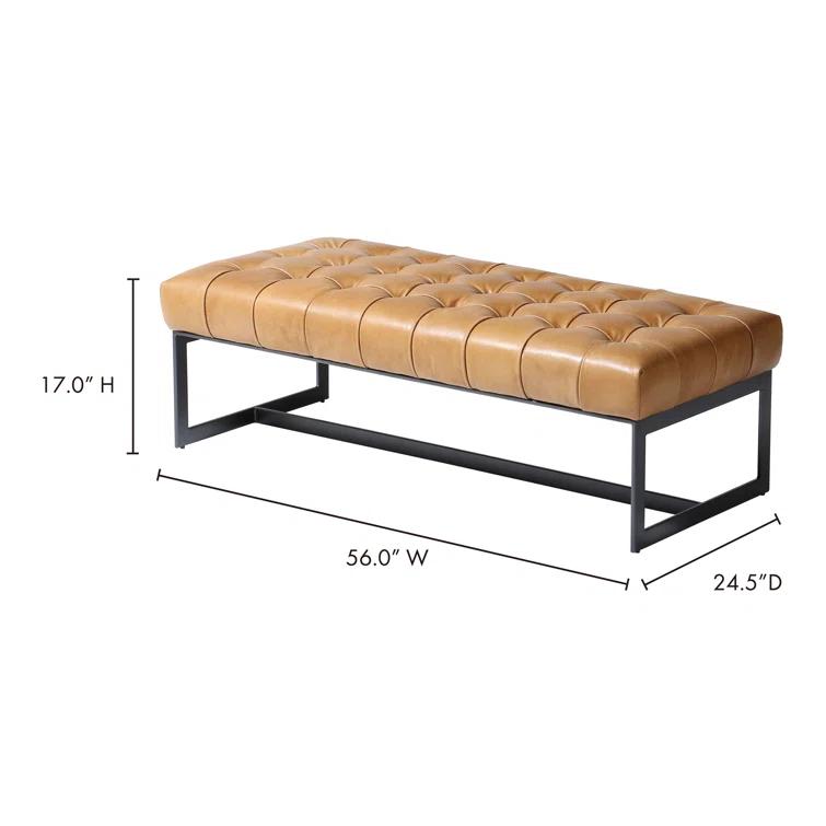 Ram Leather Bench (54")