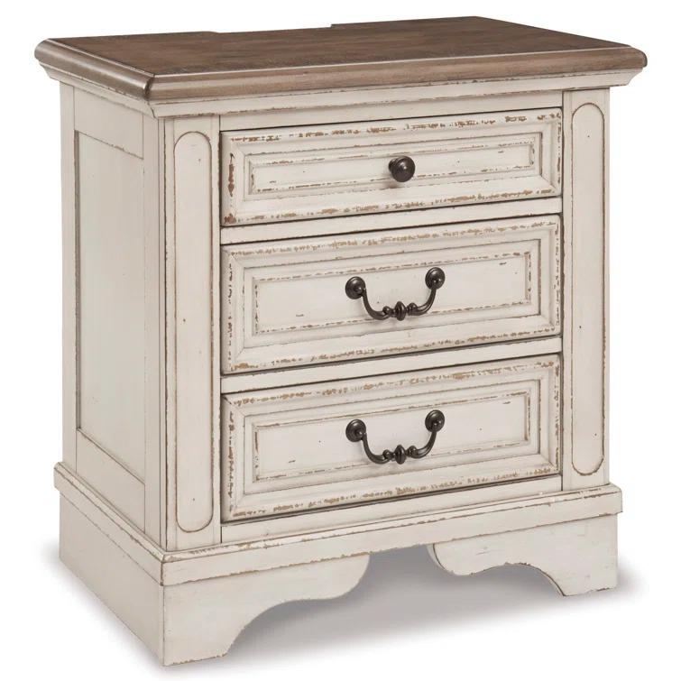 Hayley 3 - Drawer Nightstand in White