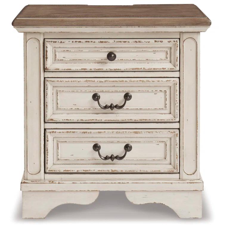 Hayley 3 - Drawer Nightstand in White